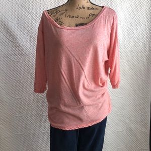 Coral 3/4 Length off the shoulder shirt